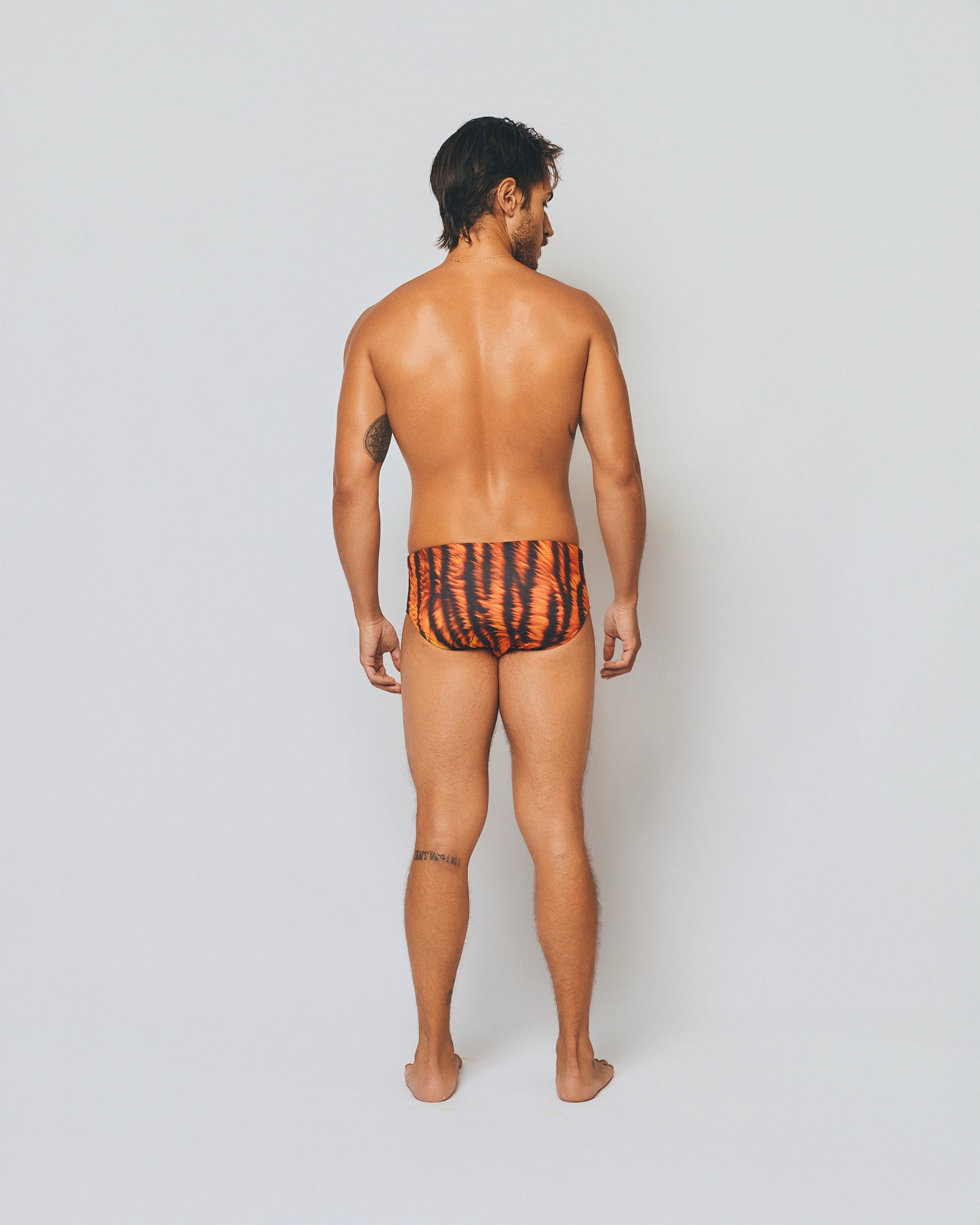 Printed Swim Brief Slip Ouro