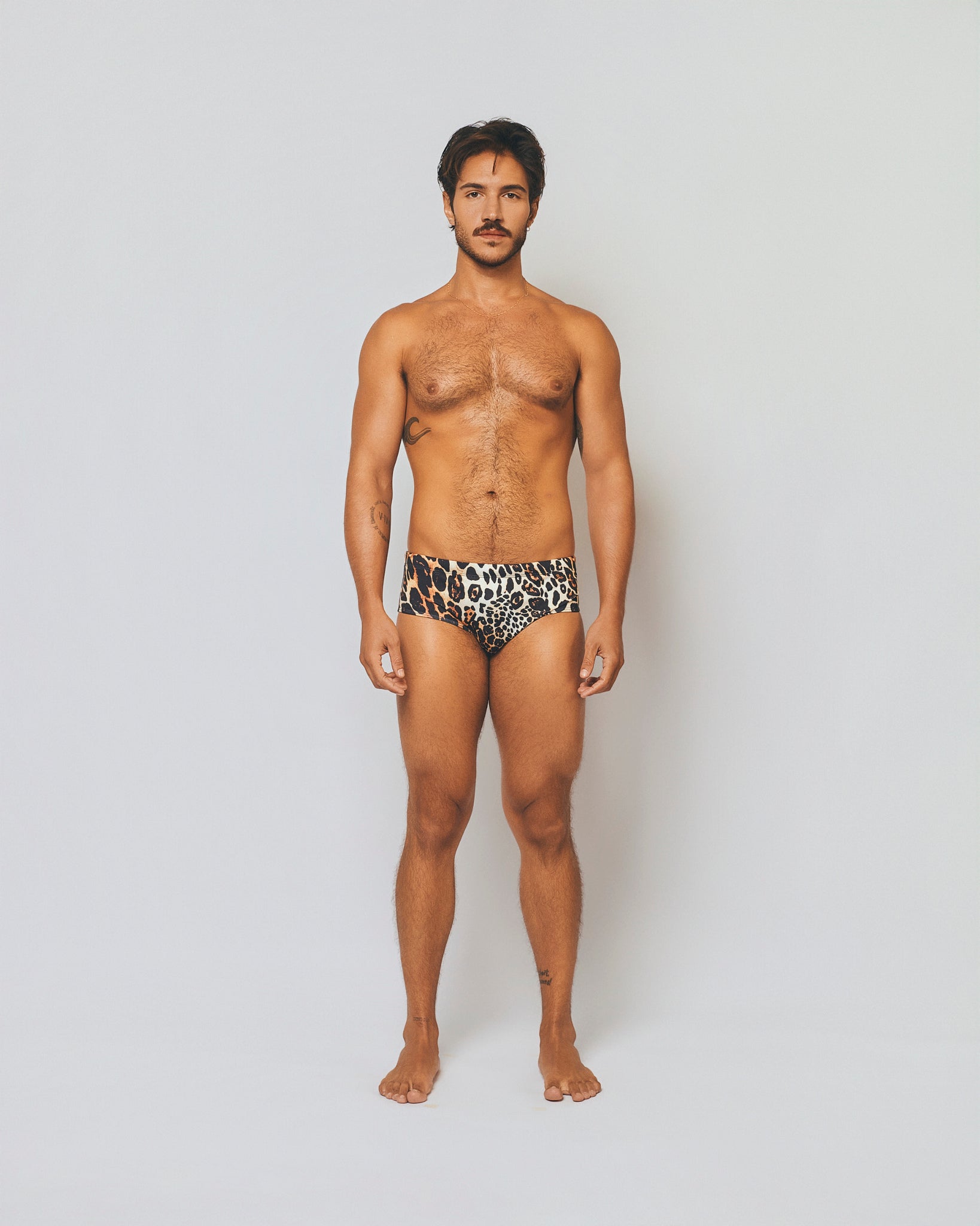 Printed Swim Brief Slip Ouro