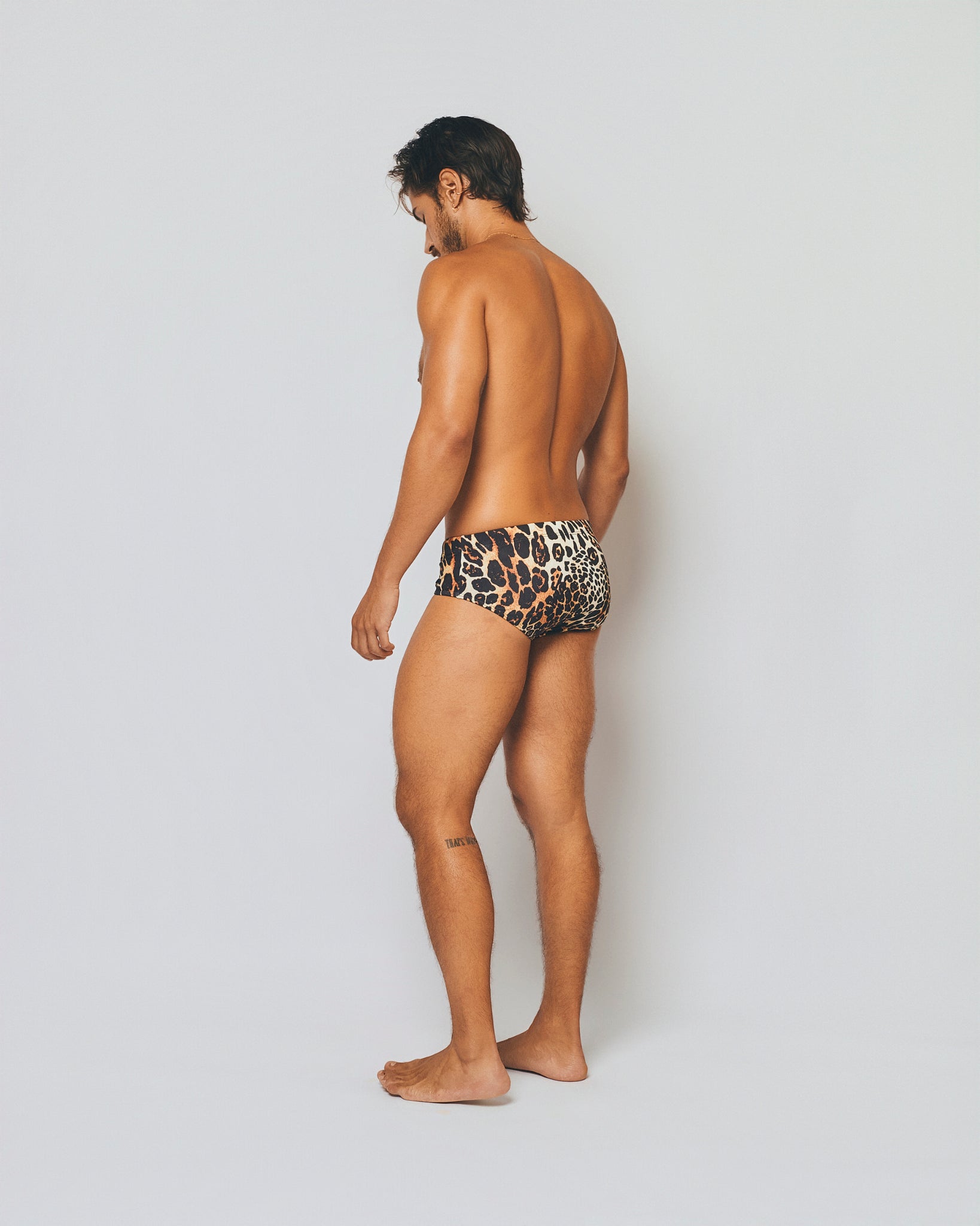 Printed Swim Brief Slip Ouro