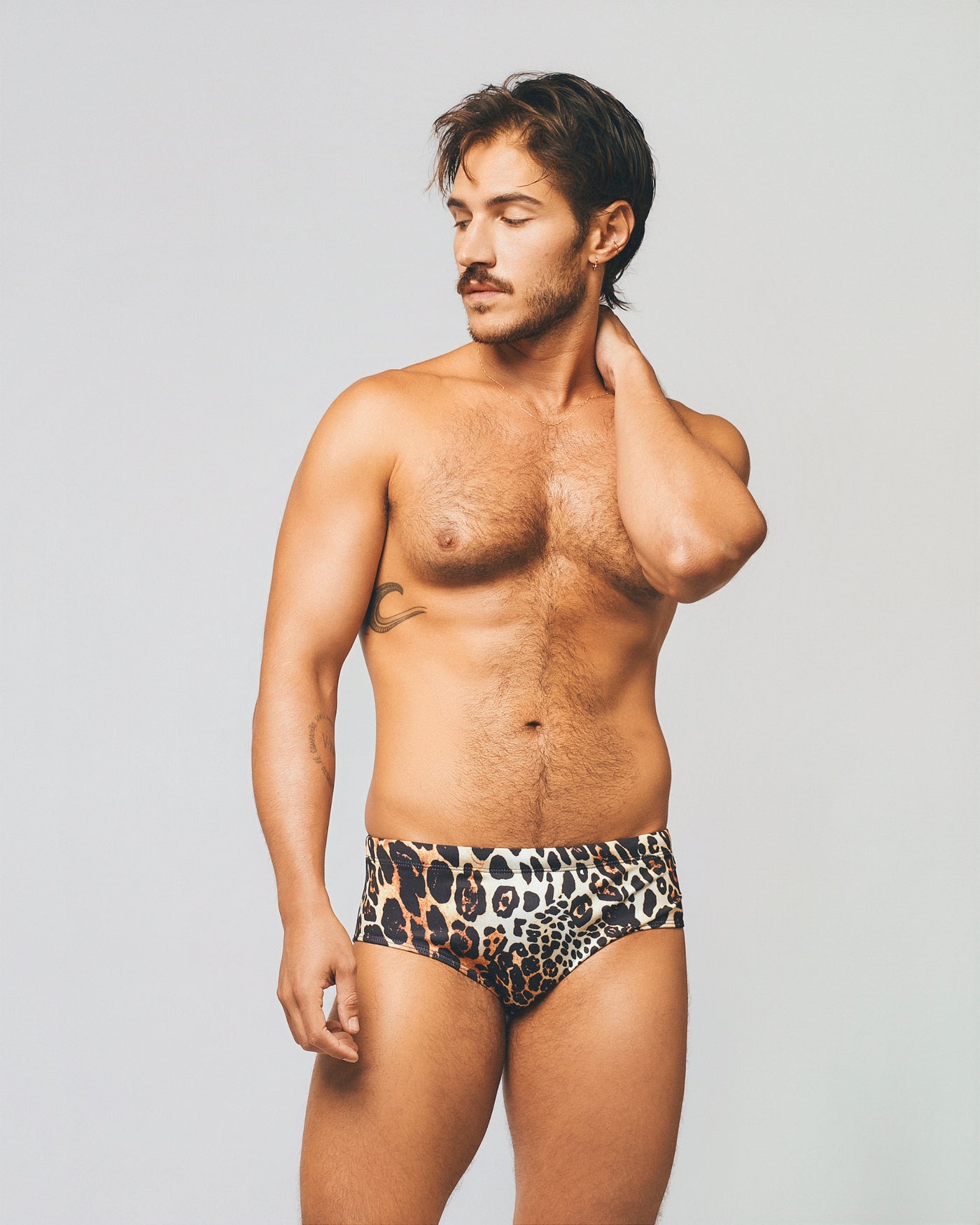 Printed Swim Brief Slip Ouro