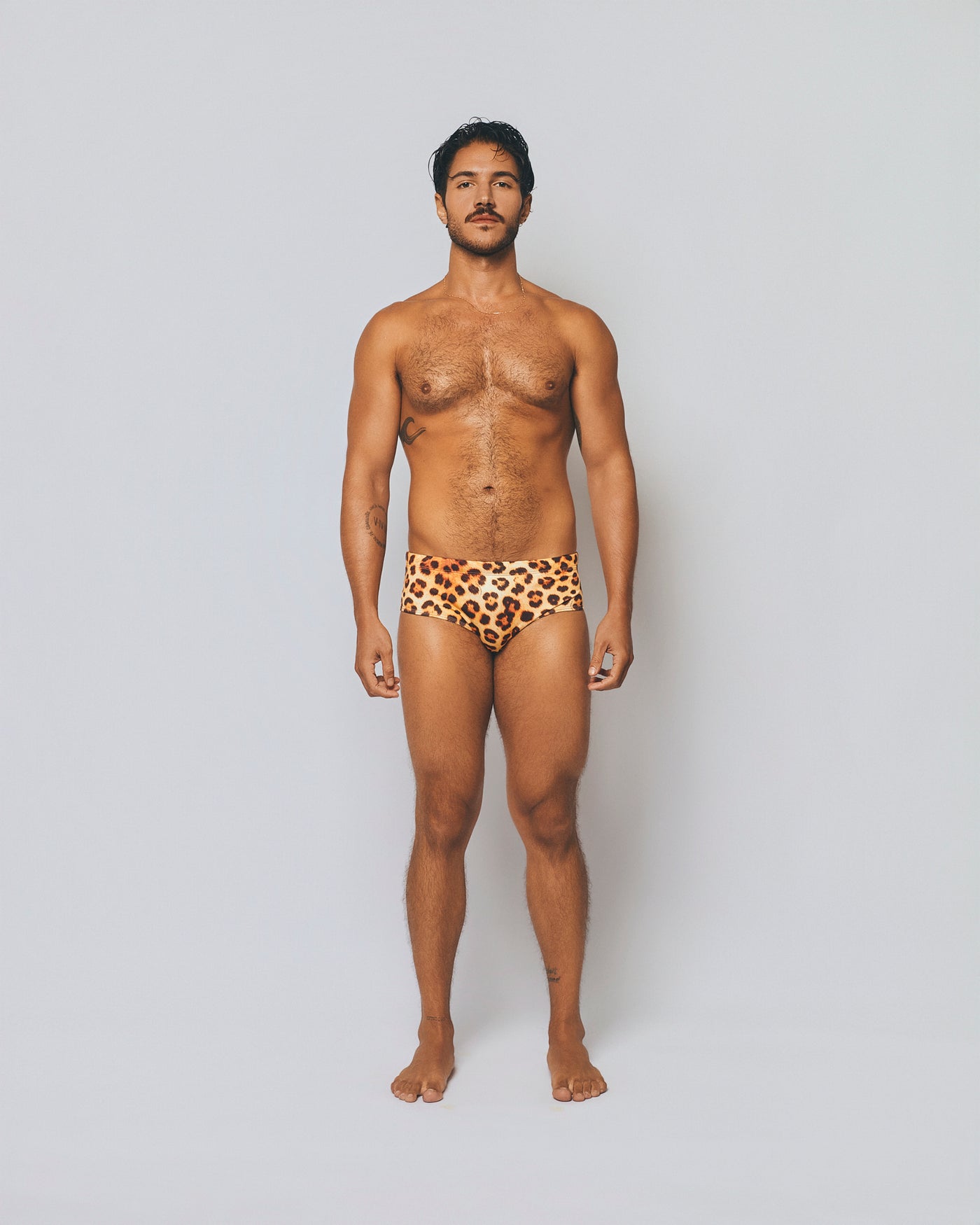 Printed Swim Brief Slip Ouro