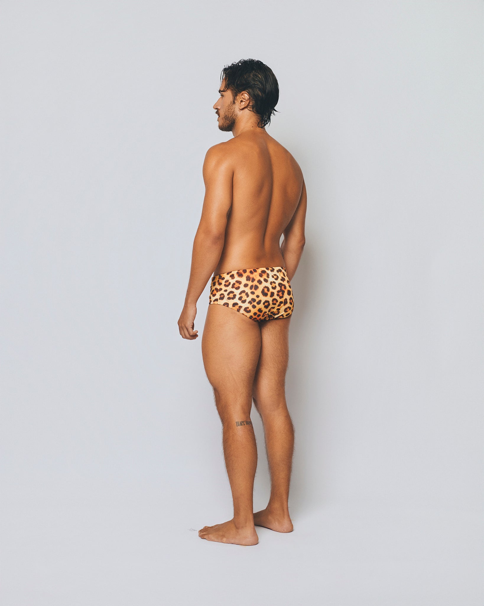 Printed Swim Brief Slip Ouro