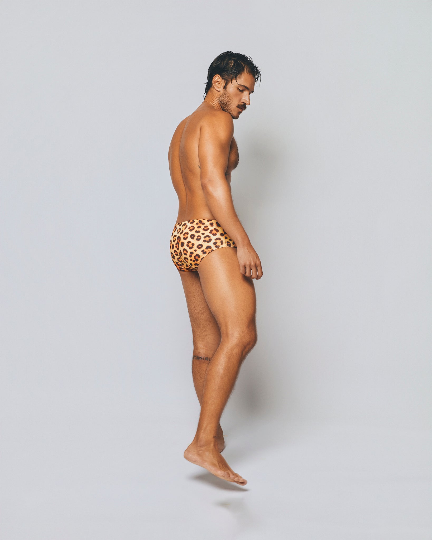 Printed Swim Brief Slip Ouro