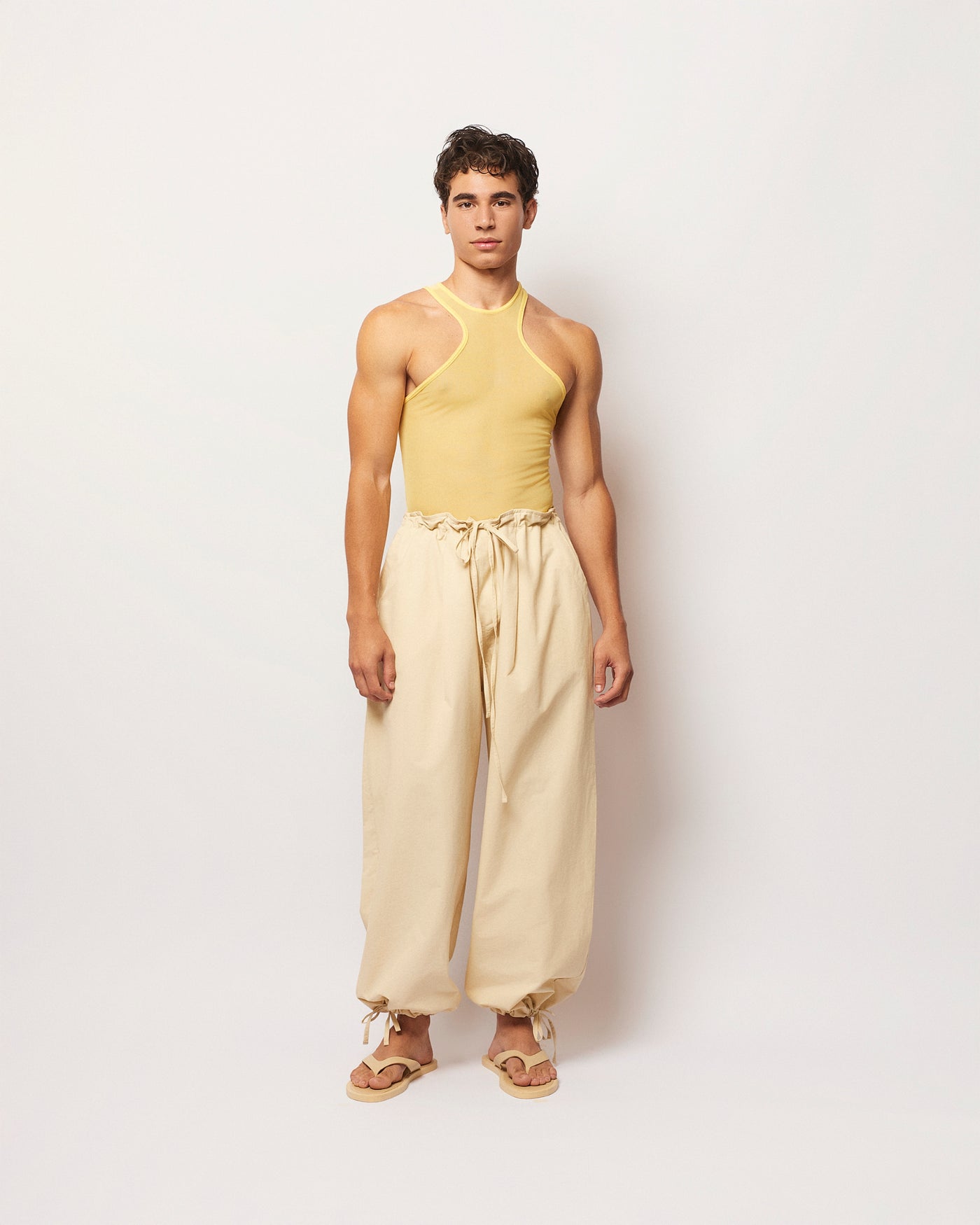 High-Neck Tulle Tank Top
