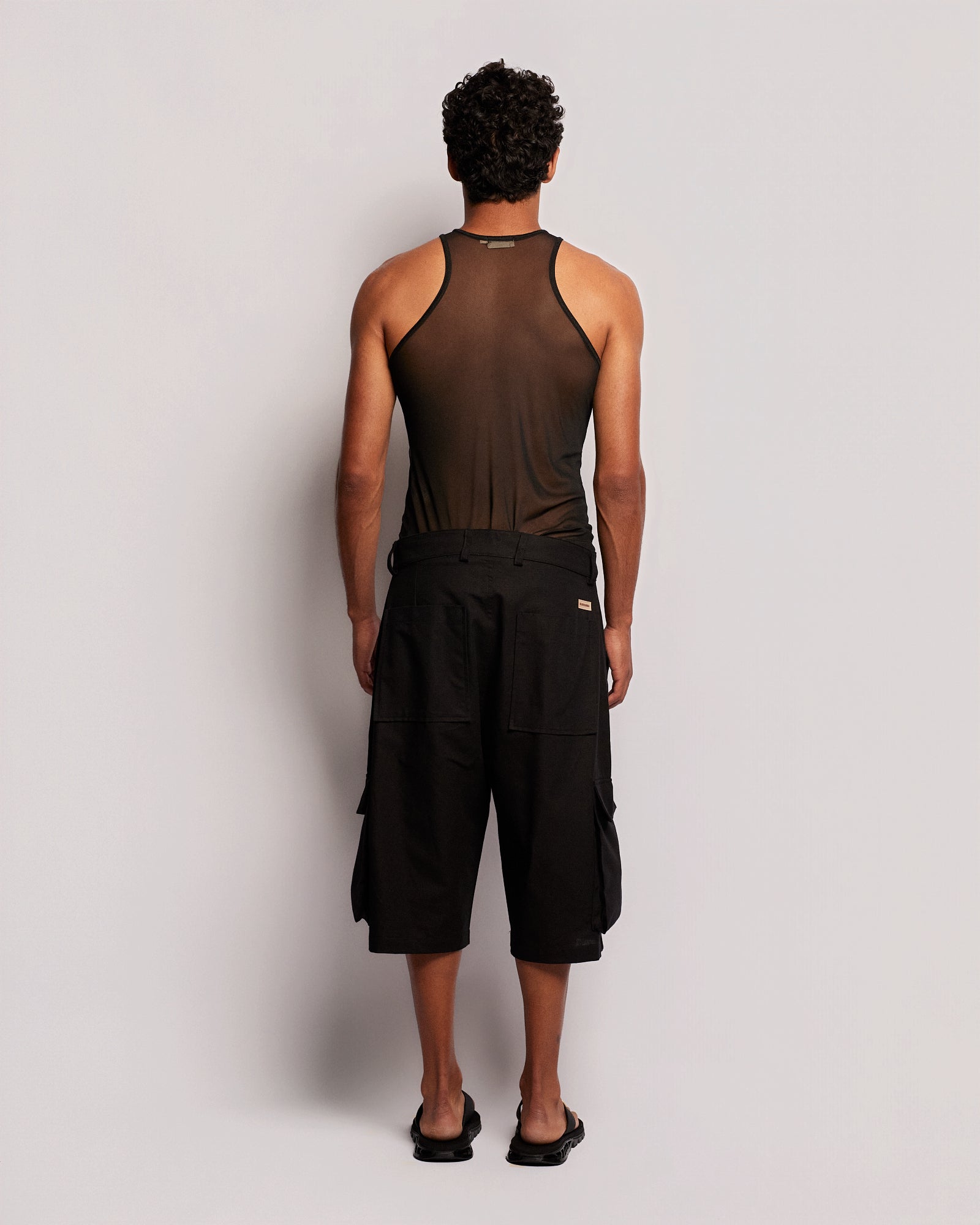 High-Neck Tulle Tank Top