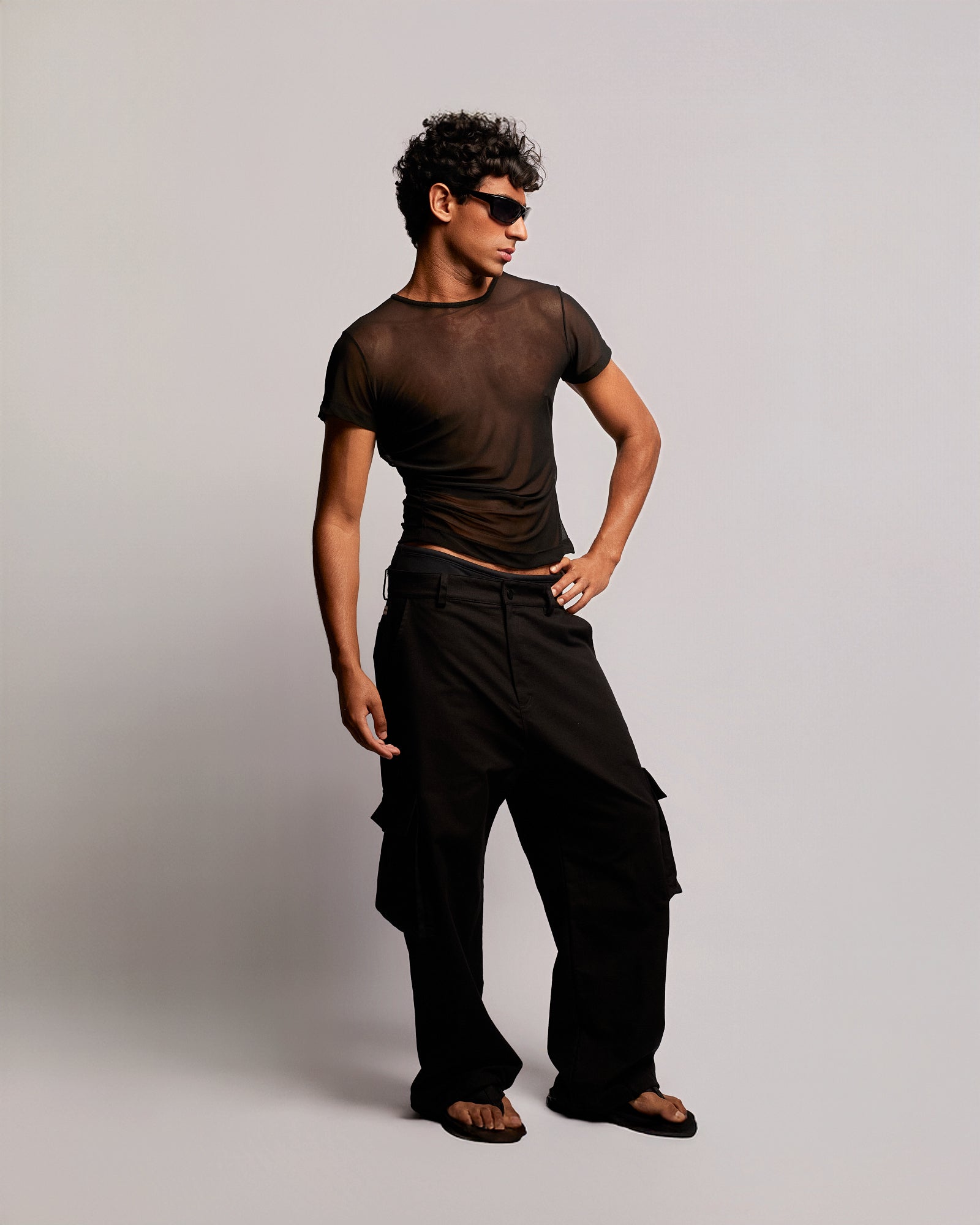 Baby Tee Shirred Tulle