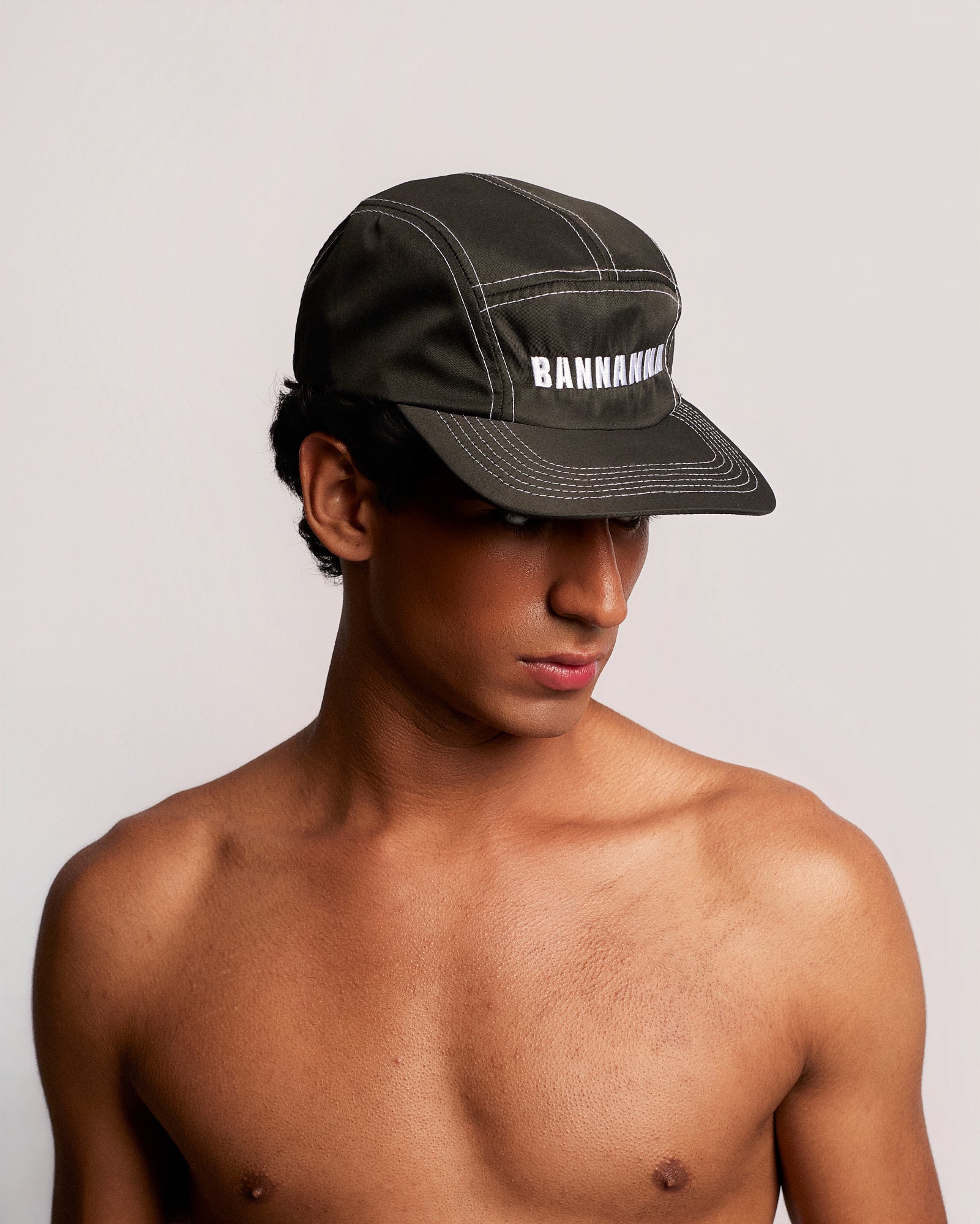 Five Panel Topstitch Logo Cap