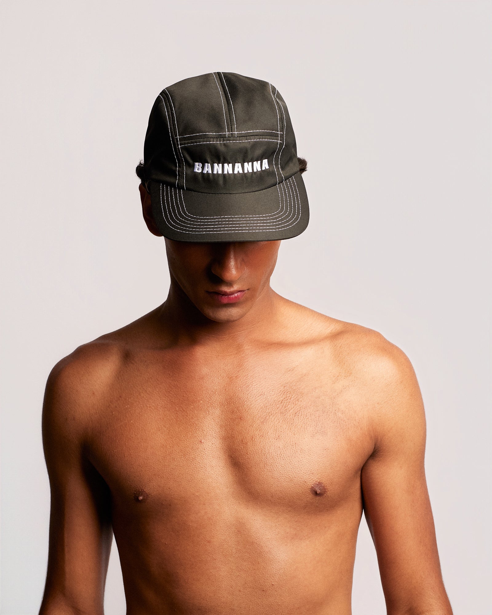 Five Panel Topstitch Logo Cap